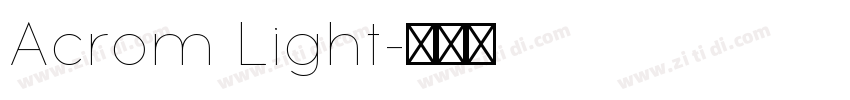 Acrom Light字体转换